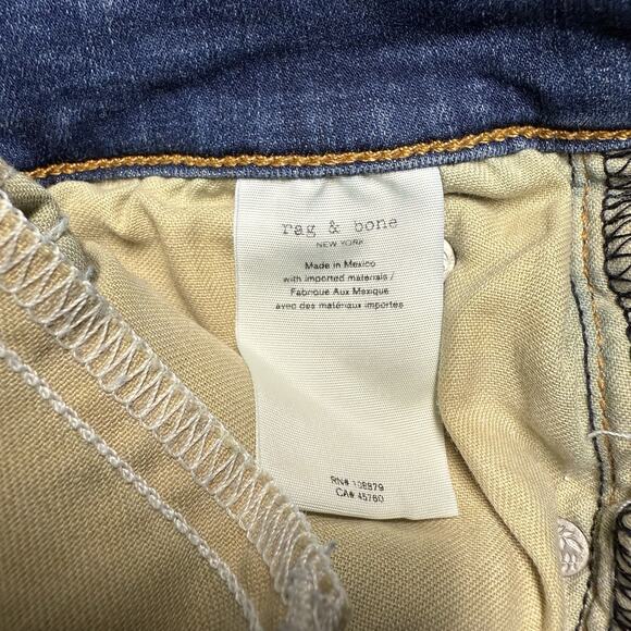 Rag & Bone Cate Mid Rise Ankle Skinny Jeans Women's 29 Blue Stretch Distressed - Picture 5 of 9